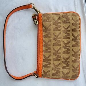 Michael Kors MK logo wristlet